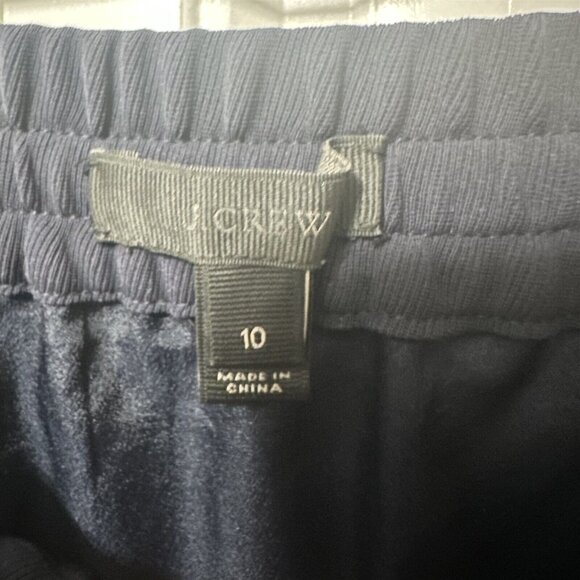 J Crew Skirt Blue Elastic Waist Curved Hem Womens 10 Drapery Skirt - Picture 4 of 8